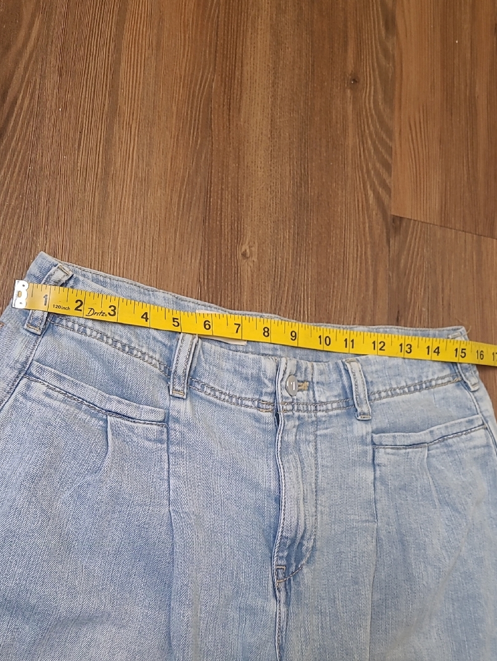 Pilcro Light Blue Wide-Leg Denim Jeans - Picture 4 of 15